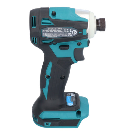 Makita DTD 172 SF1J-R Avvitatore a impulsi a batteria 18 V 180 Nm 1/4" brushless + 1x batteria ricaricabile 3,0 Ah + caricatore + RHINO
