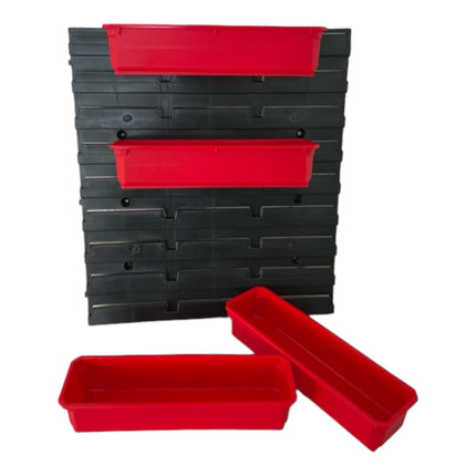 Qbrick System Container Set No. 4 Workshop wall 39 x 35 cm with 4 containers for PRO Organiser 100 Expert / 200 Expert / PRO Drawer 3