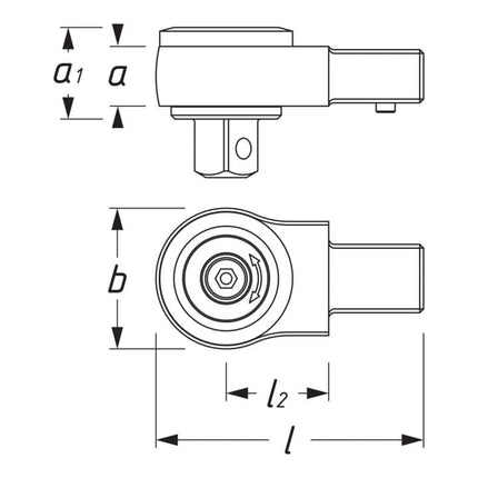 Wkładka HAZET grzechotka dwustronna 1/2 ″ 14 x 18 mm ( 4000822817 )