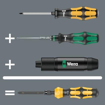 WERA screwdriver set KK 900 Set 1 19-piece PH/PZD/TX/6-edged/slotted ( 4000827283 )