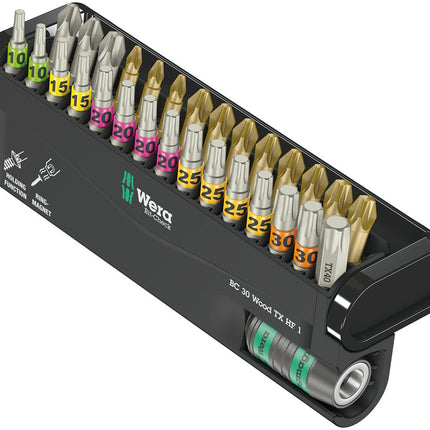 WERA Bit-Check 30 Wood TX HF 1 Juego de puntas de 30 piezas ( 4000829912 )