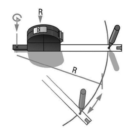 BMI Taschenrollbandmaß VISO Länge 3 m Breite 16 mm mm/cm ( 4000855882 )