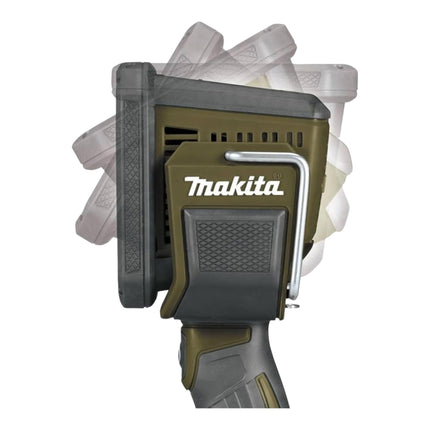 Makita DML 812 SM rechargeable hand-held spotlight 18 V 1250 lm LED olive green outdoor adventure special edition + 2x rechargeable battery 4.0 Ah + charger