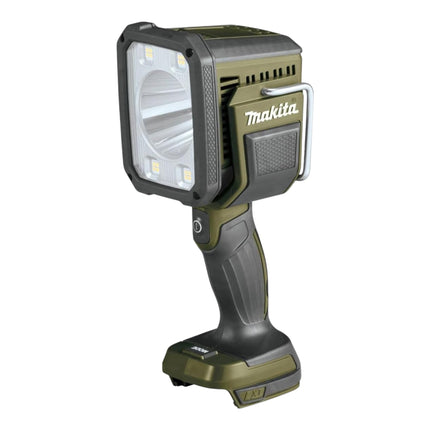 Makita DML 812 SM rechargeable hand-held spotlight 18 V 1250 lm LED olive green outdoor adventure special edition + 2x rechargeable battery 4.0 Ah + charger