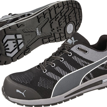 PUMA Sicherheitsschuh Elevate Knit BLACK LOW Größe 46 schwarz/grau ( 4000374616 )