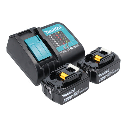 Makita DHP 482 STB taladro percutor inalámbrico 18 V 62 Nm negro + 2x baterías 5,0 Ah + cargador