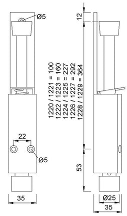Uchwyt drzwiowy KWS 1222.71 ( 3000258167 ) Aluminium czysty biały (RAL 9010) Montaż na drzwiach