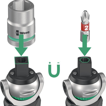 Set di chiavi a bussola Wera 8009 Zyklop Pocket Set 3 ( 8002931221 ) 27 pezzi 3/8 ″ + 1/4 ″