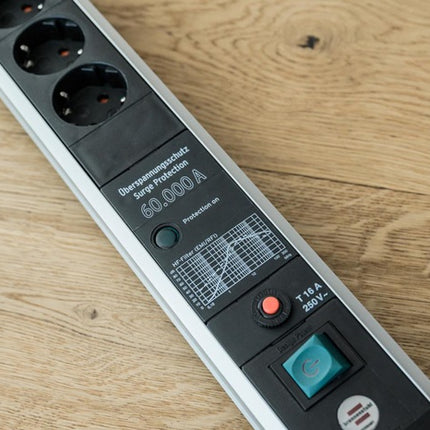 Brennenstuhl socket strip Premium-Protect-Line ( 8001718837 ) 16 A 230 V black/silver 3 m PVC 1.5 mm²