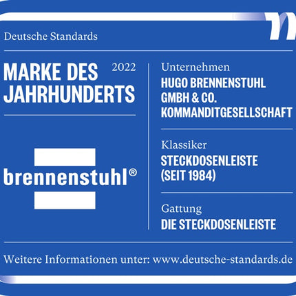 Brennenstuhl socket strip Premium-Protect-Line ( 8001718837 ) 16 A 230 V black/silver 3 m PVC 1.5 mm²