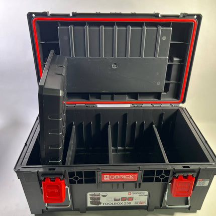 Qbrick System PRIME Toolbox 250 Expert mit Organizer stapelbar 535 x 327 x 277 mm 26l IP66 mit 10 Trennwaenden 5 Inlays Beschaedigt 2 - toolbrothers