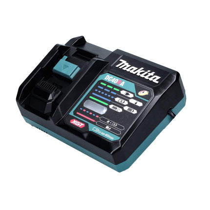 Kit di alimentazione Makita 40 V max. con batteria BL 4025 2,5 Ah XGT ( 191B36-3 ) + caricatore rapido DC 40 RA XGT LXT ( 191E07-8 )