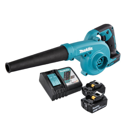 Soplador de hojas sin cable Makita DUB 185 RT soplador 18 V + 2x batería recargable 5,0 Ah + cargador