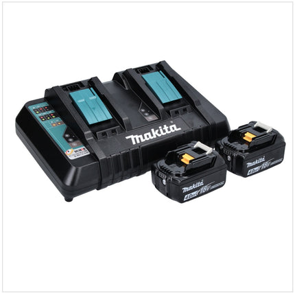 Lampe LED sans fil Makita DML 810 PM 18 / 36 V ( 2 x 18 V ) 5500 lm IP54 + 2 batteries 4,0 Ah + double chargeur