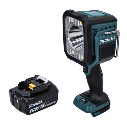 Makita DML 812 T1 Linterna LED portátil sin cable 18 V 1250 lm + 1x batería recargable 5,0 Ah - sin cargador