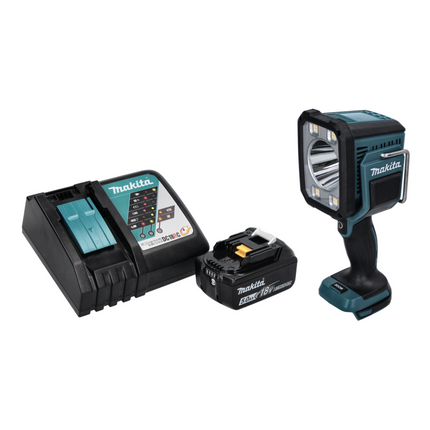 Makita DML 812 RT1 Linterna LED inalámbrica 18 V 1250 lm + 1x batería recargable 5,0 Ah + cargador