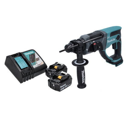 Taladro atornillador a batería Makita DHR 202 RF 18 V 2.0 J SDS Plus + 2 baterías 3.0 Ah + cargador