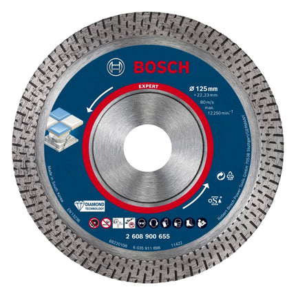Bosch EXPERT Disco de corte diamantado HardCeramic 125 x 22,23 mm 1 pz. ( 2608900655 ) Tecnología de diamante