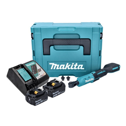Makita DWR 180 RMJ cordless ratchet screwdriver 18 V 47.5 Nm 1/4" 3/8" + 2x rechargeable battery 4.0 Ah + charger + Makpac