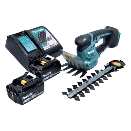Makita DUM 111 RFX tijeras cortacésped sin cable tijeras para arbustos 18 V + 2x batería recargable 3,0 Ah + cargador