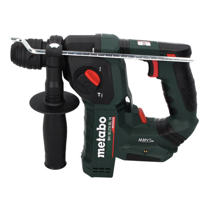 Metabo BH 18 LTX BL 16 akumulatorowa wiertarko-wkrętarka udarowa 18 V 1,3 J SDS plus Brushless + 5-częściowy zestaw wierteł i dłut + metaBOX - bez akumulatora, bez ładowarki
