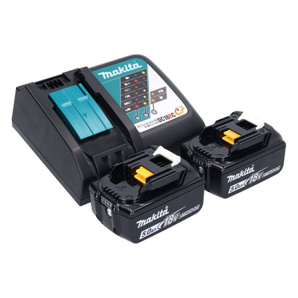 Makita DDF 484 RTX1 taladro atornillador inalámbrico 18 V 54 Nm + 2x baterías 5,0 Ah + cargador + set de accesorios 74 piezas + maletín