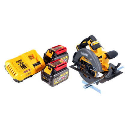 Sierra circular manual sin cable DeWalt DCS 575 T2 54 V FlexVolt 190 mm Sin escobillas + 2x batería 6,0 Ah + cargador