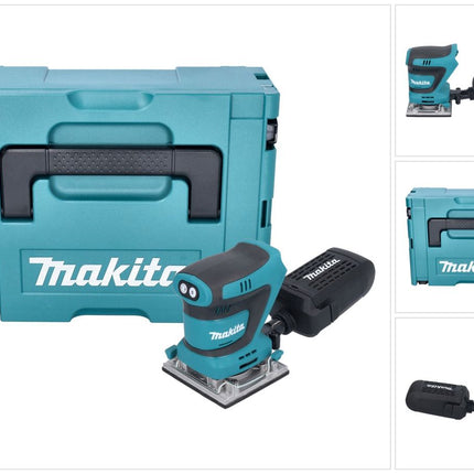 Lijadora vibratoria sin cable Makita DBO 484 ZJ 18 V 112 x 102 mm + Makpac - sin batería, sin cargador