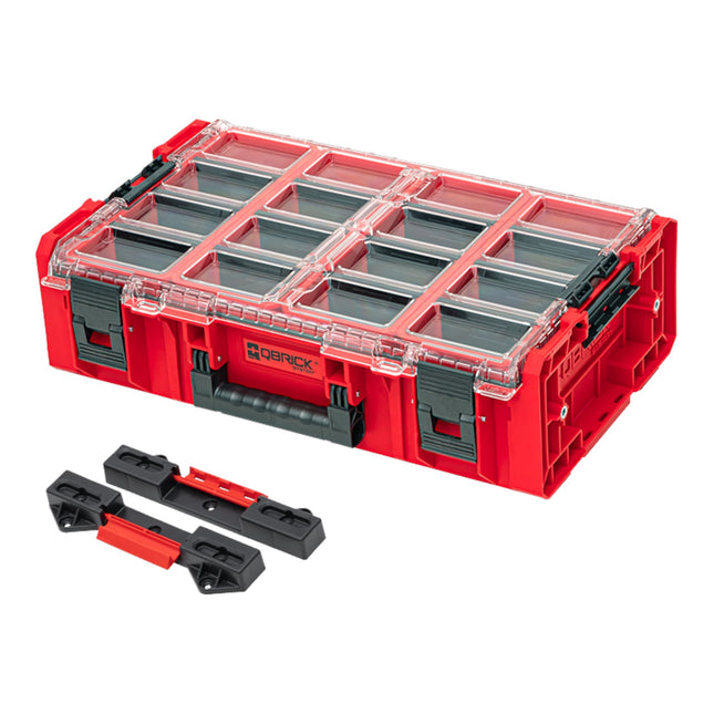 Qbrick System ONE Organizer 2XL 2.0 RED ULTRA HD Custom + adattatore ONE Connect 582 x 387 x 172 mm 19,5 L impilabili IP66