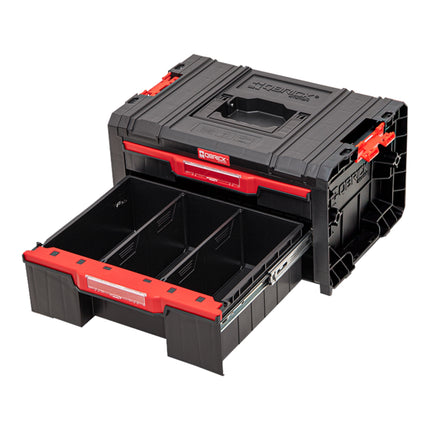 Qbrick System PRO Cajón 2 Caja de herramientas 2.0 Basic apilable 450 x 310 x 244 mm 4,5 l 9,5 l IP54 con dos cajones 5 separadores