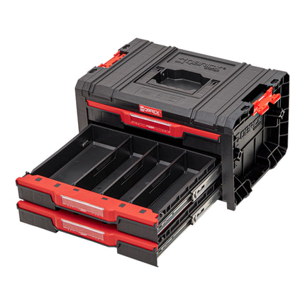 Qbrick System PRO Drawer 3 Toolbox 2.0 Basic stackable 450 x 310 x 244 mm 3x 4.5 l IP54 with three drawers 9 inlays
