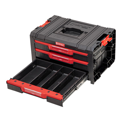 Qbrick System PRO Drawer 3 Toolbox 2.0 Basic stackable 450 x 310 x 244 mm 3x 4.5 l IP54 with three drawers 9 inlays