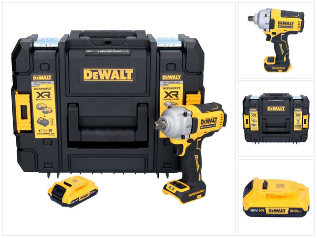 DeWalt DCF 892 NT cordless impact wrench 18 V 813 Nm 1/2" brushless + 1x battery 2.0 Ah + TSTAK - without charger