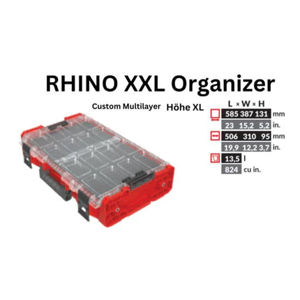 Toolbrothers RHINO XXL Organizer ULTRA Höhe XL Custom Multilayer 13,5 l IP66