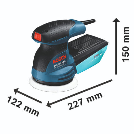 Bosch GEX 125-1 AE Levigatrice rotorbitale professionale 250 watt 125 mm ( 0601387504 ) + custodia