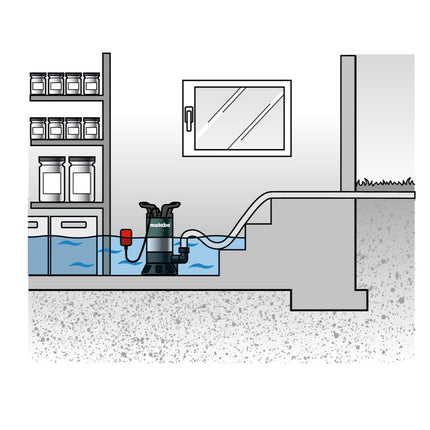 Metabo PS 15000 S Dirt water submersible pump ( 0251500000 ) 850 Watt flow rate 15000 l/h