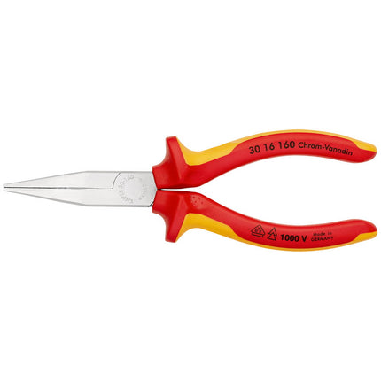KNIPEX long nose pliers overall length 160 mm shape 1 ( 4000810279 )