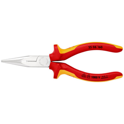 KNIPEX Alicate punta redonda DIN ISO 5745 Longitud 160 mm plano/redondo recto ( 4000810325 )