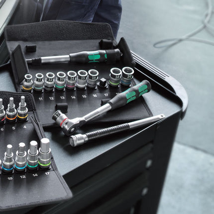 Grzechotka dwustronna z dźwignią WERA 8006 Zyklop Hybrid Set 1/2 ″ 72 zęby ( 4000821144 )