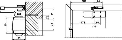 GEZE Türschließer TS 3000 V Normalmontage Bandseite ( 3000255080 )