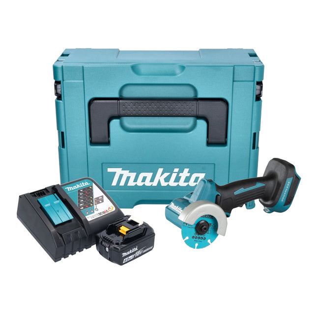 Amoladora angular sin cable Makita DMC 300 RM1J 18 V 76 mm sin escobillas + 1x batería 4,0 Ah + cargador + Makpac