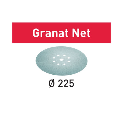 Festool STF D225 P400 GR NET/25 Netzschleifmittel Granat Schleifscheiben 4 Stk. ( 4x 201885 ) 225 mm Körnung 400 für Langhalsschleifer PLANEX
