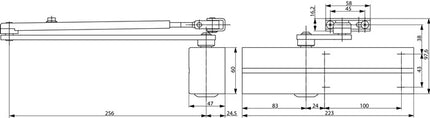 Chiudiporta a forbice ASSA ABLOY DC 200 bianco EN 2-4 ( 3000255169 )
