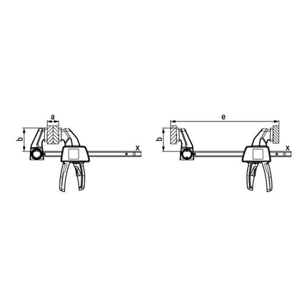 BESSEY one-handed clamp EZ clamping width 300 mm ( 4000831642 )