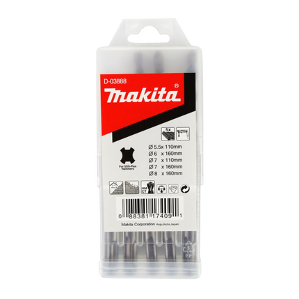 Makita DHR 241 RFJ Akku Bohrhammer 18 V 2,0 J SDS plus + 2x Akku 3,0 Ah + Ladegerät + 5 tlg. Bohrer Set + Makpac - Toolbrothers