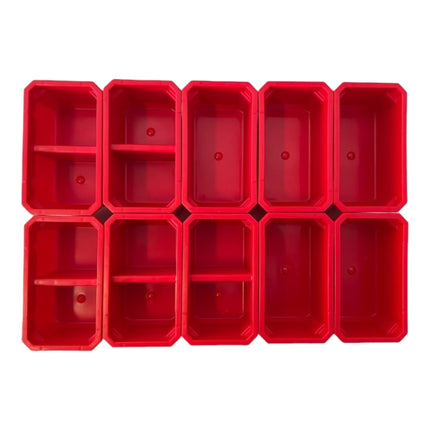 Qbrick System Container Set No. 3 Workshop wall 39 x 35 cm with 10 containers for PRO Organiser 100 Expert / 200 Expert / PRO Drawer 3