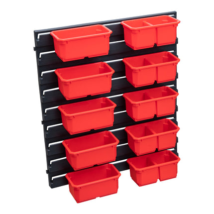 Qbrick System Container Set No. 3 Workshop wall 39 x 35 cm with 10 containers for PRO Organiser 100 Expert / 200 Expert / PRO Drawer 3