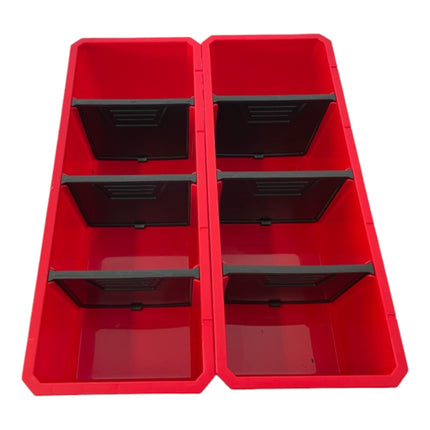 Qbrick System Juego de recipientes n.º 5 Pared de taller 39 x 35 cm con 2 recipientes para ONE 200 Basic / Profi / Technik y ONE Organiser XL