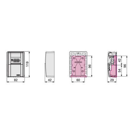 ABUS key safe 787 LED H119xW82xD42mm ( 3000280200 )