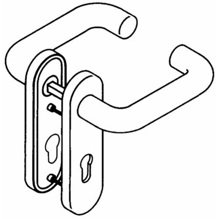 HEWI short escutcheon set 111R01.110 90 Plastic 90 ( 3000204531 )